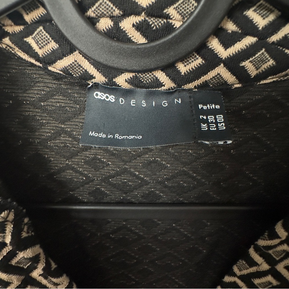 Asos Design Zip Front Patterned Flared Jumpsuit - image 5